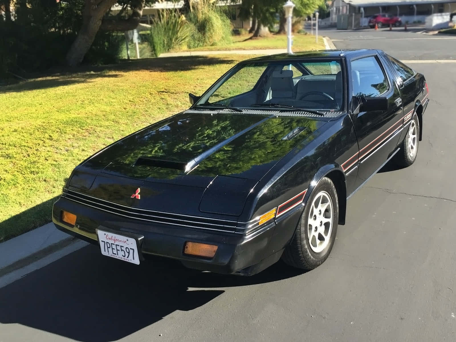 Mitsubishi Starion, 1980s, sleek black, HD Desktop Wallpaper