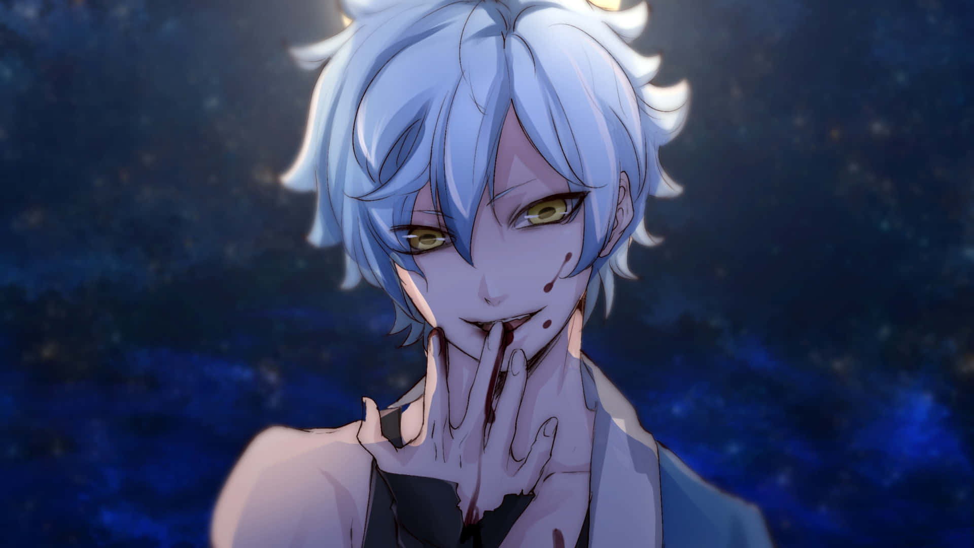 Mitsuki, silver hair, golden eyes, Full HD Desktop Wallpaper