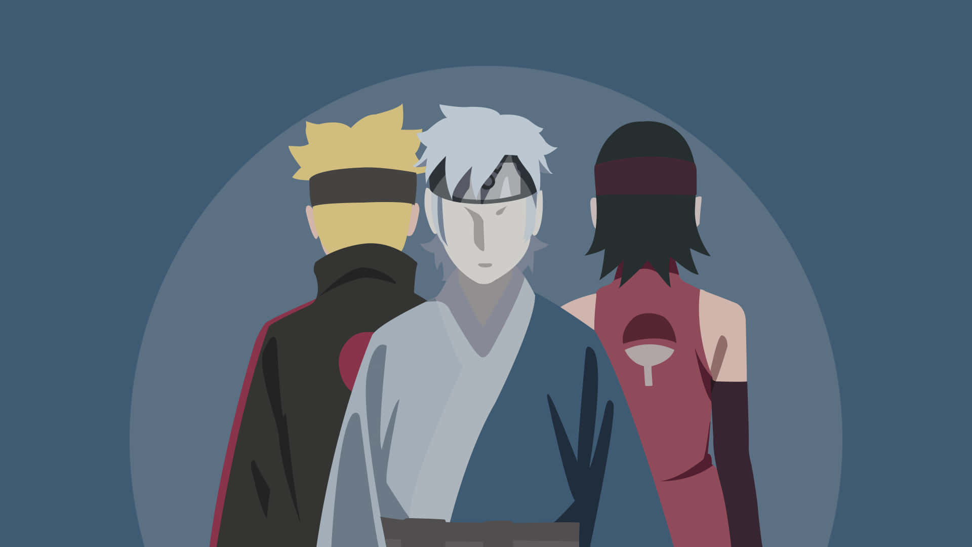 Mitsuki, anime characters, circular glow, Full HD Desktop Wallpaper