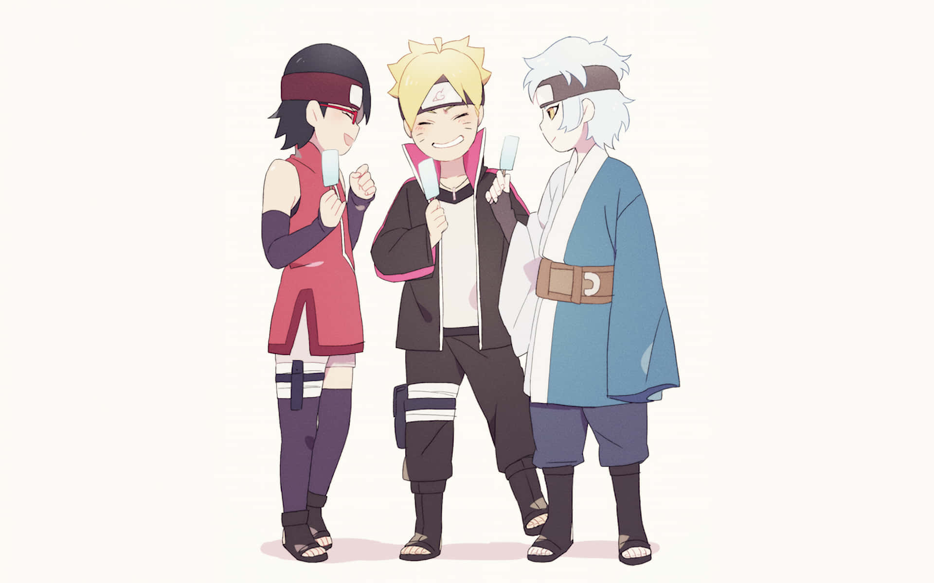 Mitsuki, ninja attire, popsicles, Full HD Desktop Wallpaper