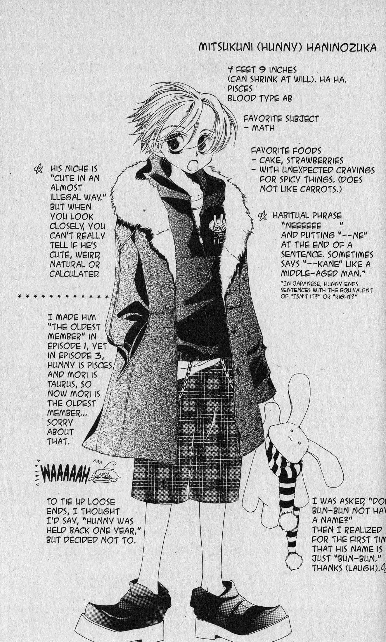 Mitsukuni Haninozuka, school uniform, bunny plushie, Full HD Phone Wallpaper