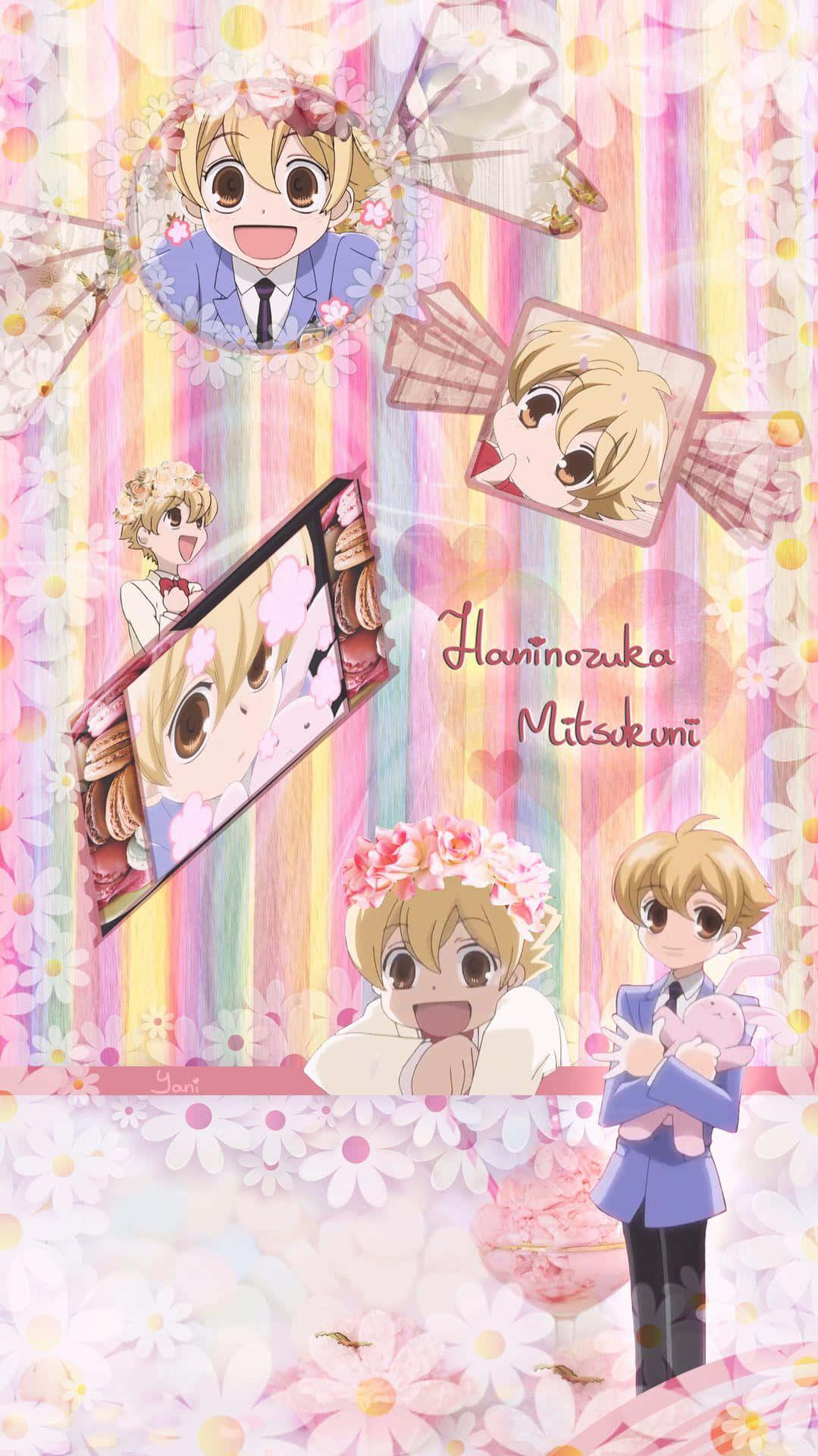 Mitsukuni Haninozuka, pastel stripes, daisies, Full HD Phone Wallpaper