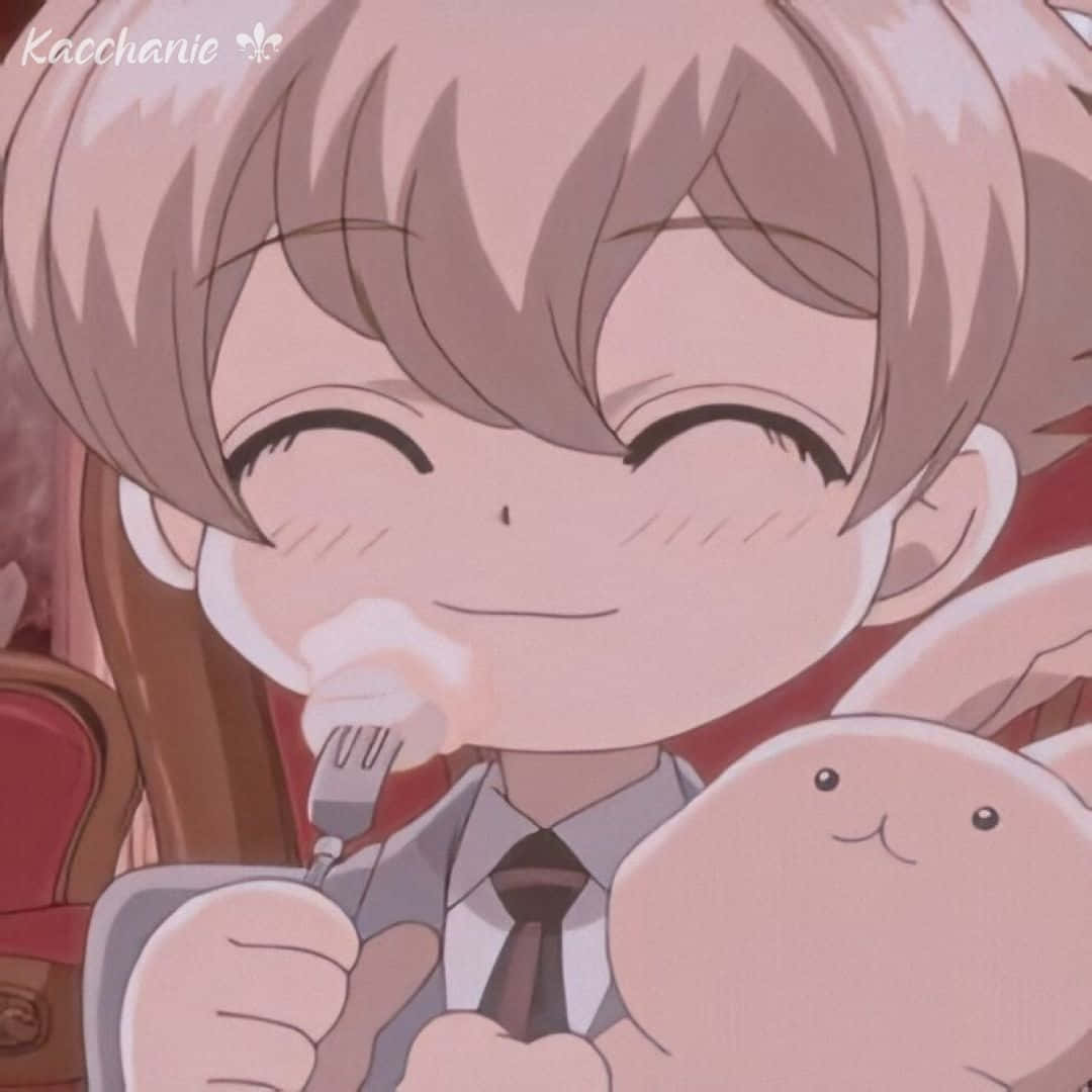 Mitsukuni Haninozuka, brown hair, plush rabbit, SD Desktop Wallpaper