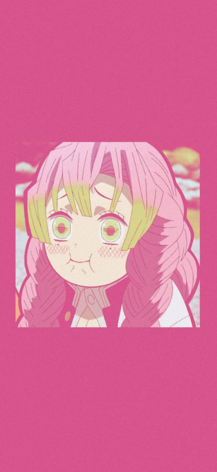 Mitsuri Kanroji, pink hair, green eyes, HD Phone Wallpaper