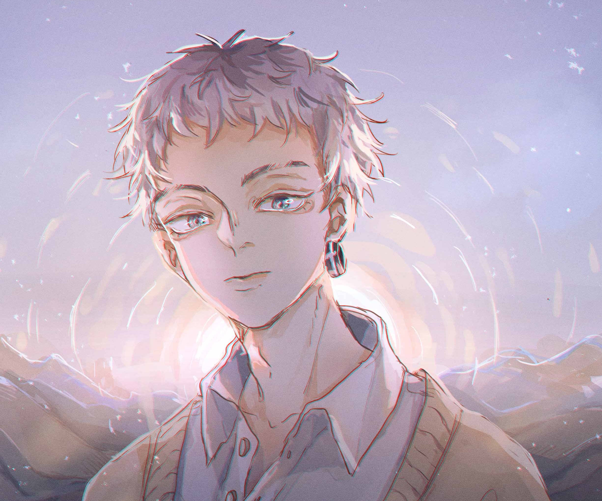Mitsuya Takashi, spiky hair, glowing eyes, Full HD Desktop Wallpaper
