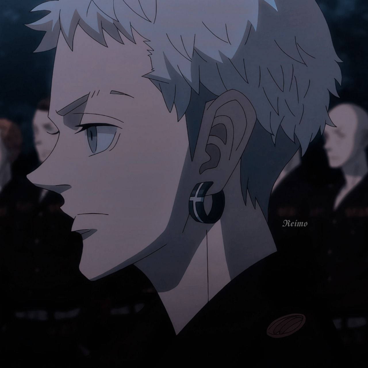 Mitsuya Takashi, spiky silver hair, black hoop earring, HD Desktop Wallpaper