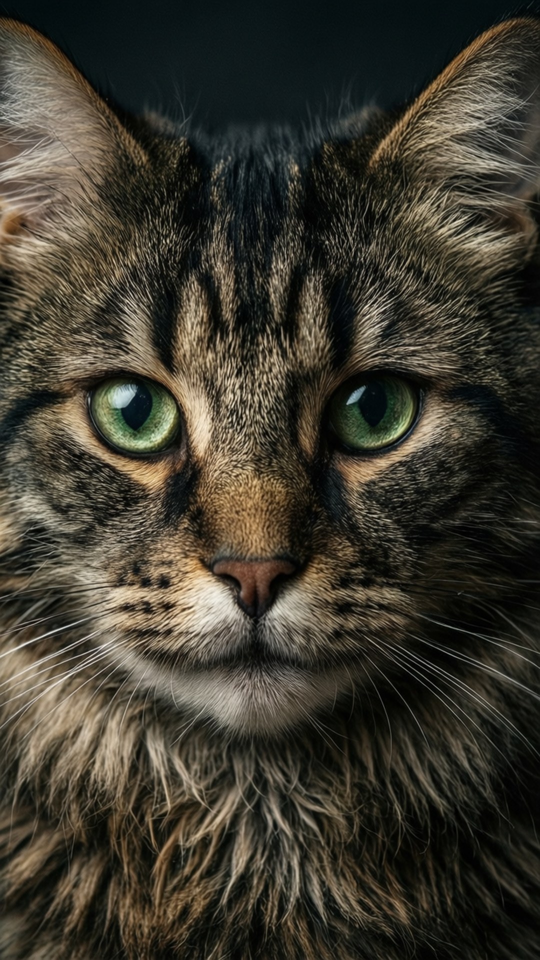 Mittens, tabby cat, green eyes, Full HD Phone Wallpaper