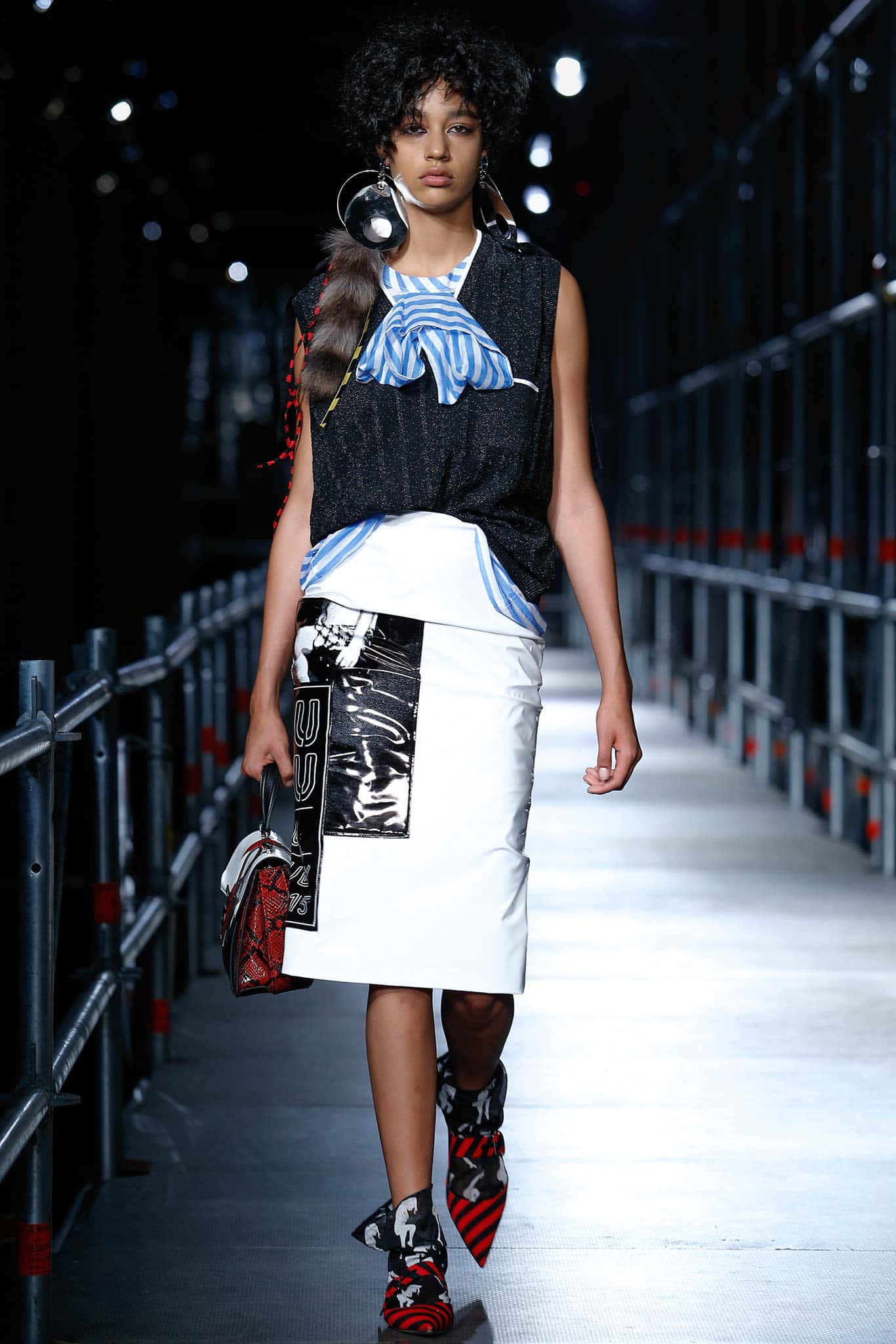 Miu Miu, Resort Look, blue striped accents, Full HD Phone Wallpaper