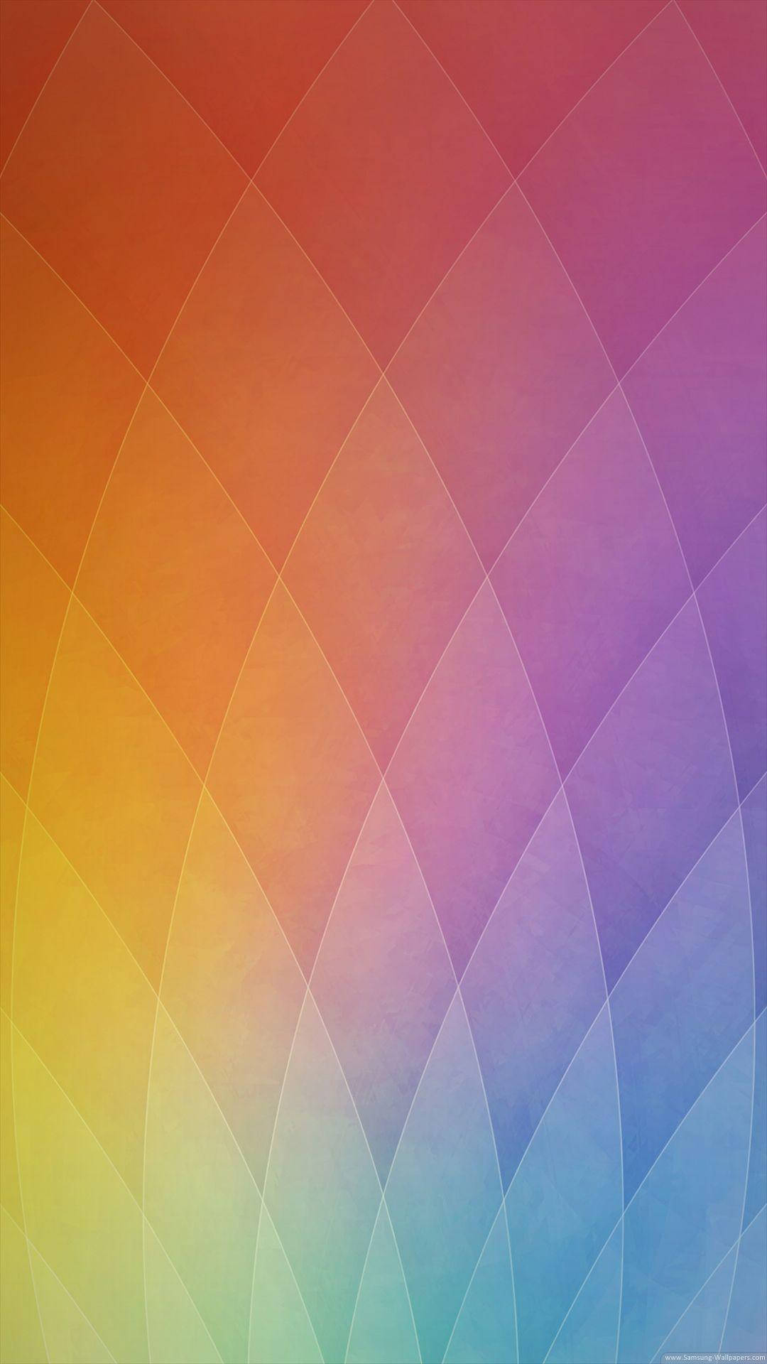 rainbow colored diamonds, translucent diamond shapes, warm orange, Full HD Phone Wallpaper