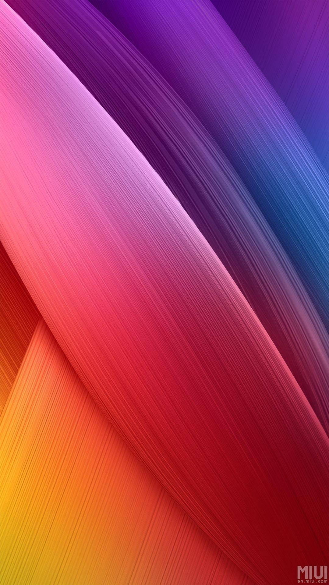 MIUI, Purple, Orange, Full HD Phone Wallpaper