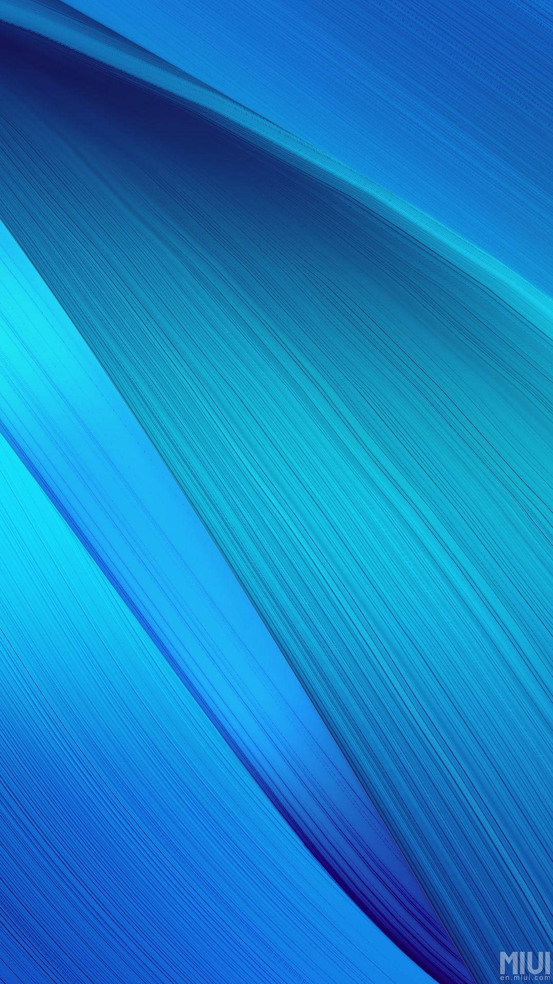 Miui, blue streaks, vibrant blue, Full HD Phone Wallpaper