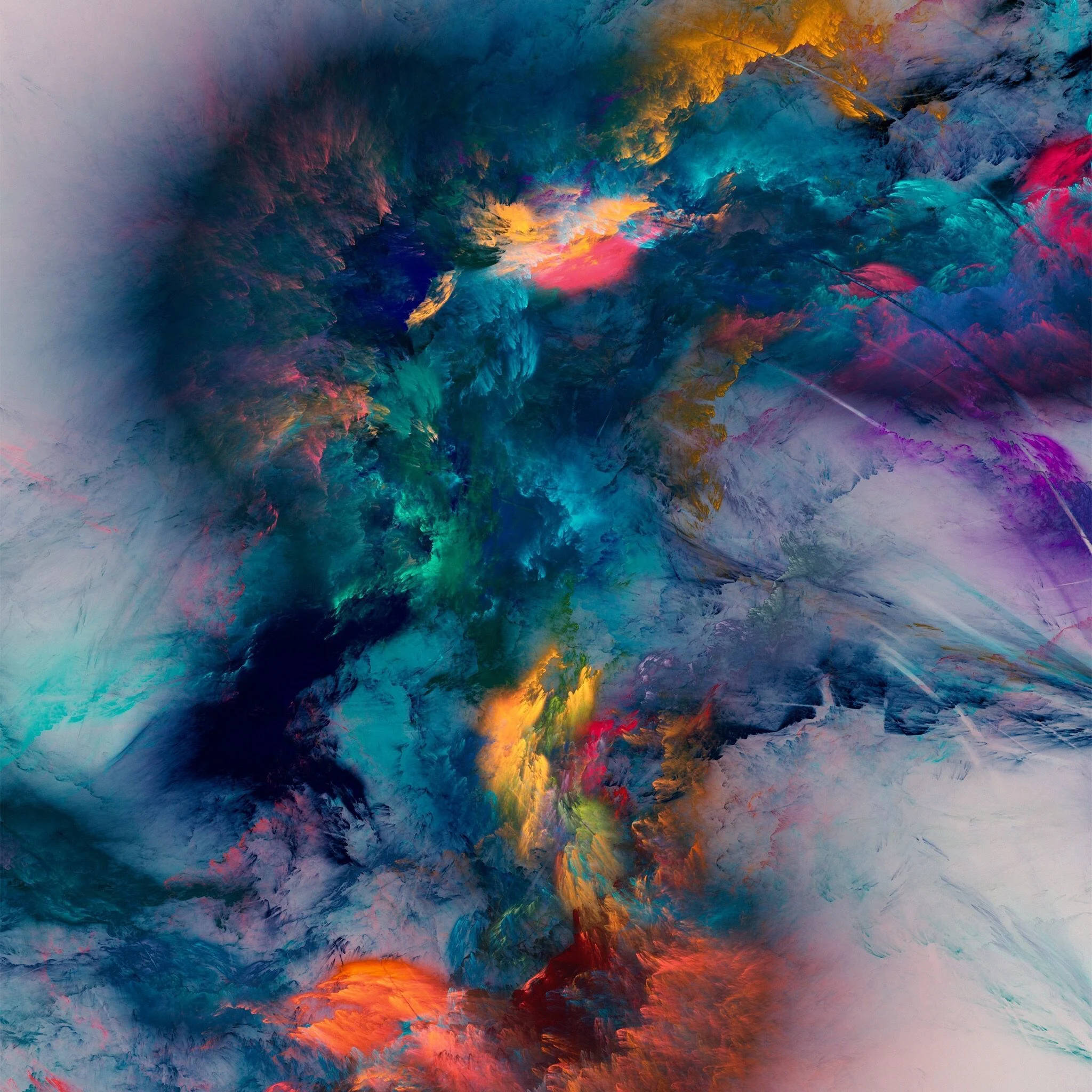 smoky mix color, teal, orange, Full HD Desktop Wallpaper