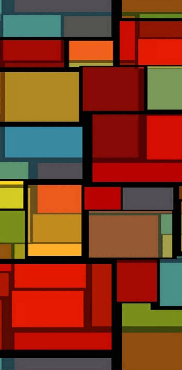 Mix Color Squares, vibrant abstract composition, bold colored rectangles, HD Phone Wallpaper