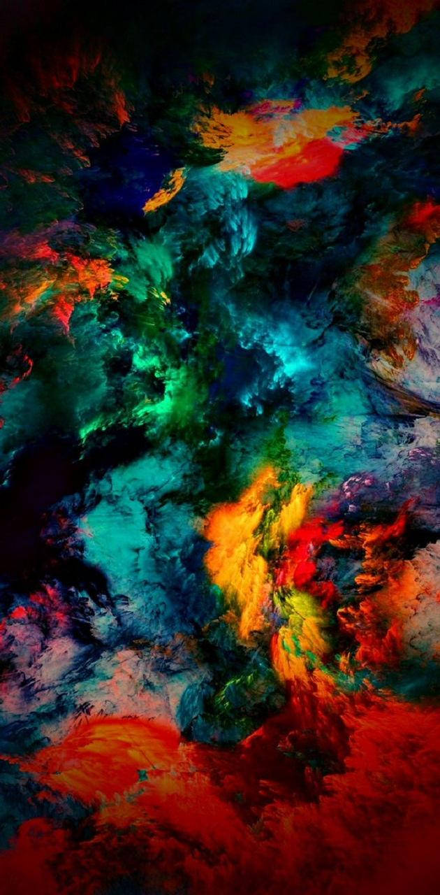 Mix Color, orange smoke, cosmic nebula, HD Phone Wallpaper