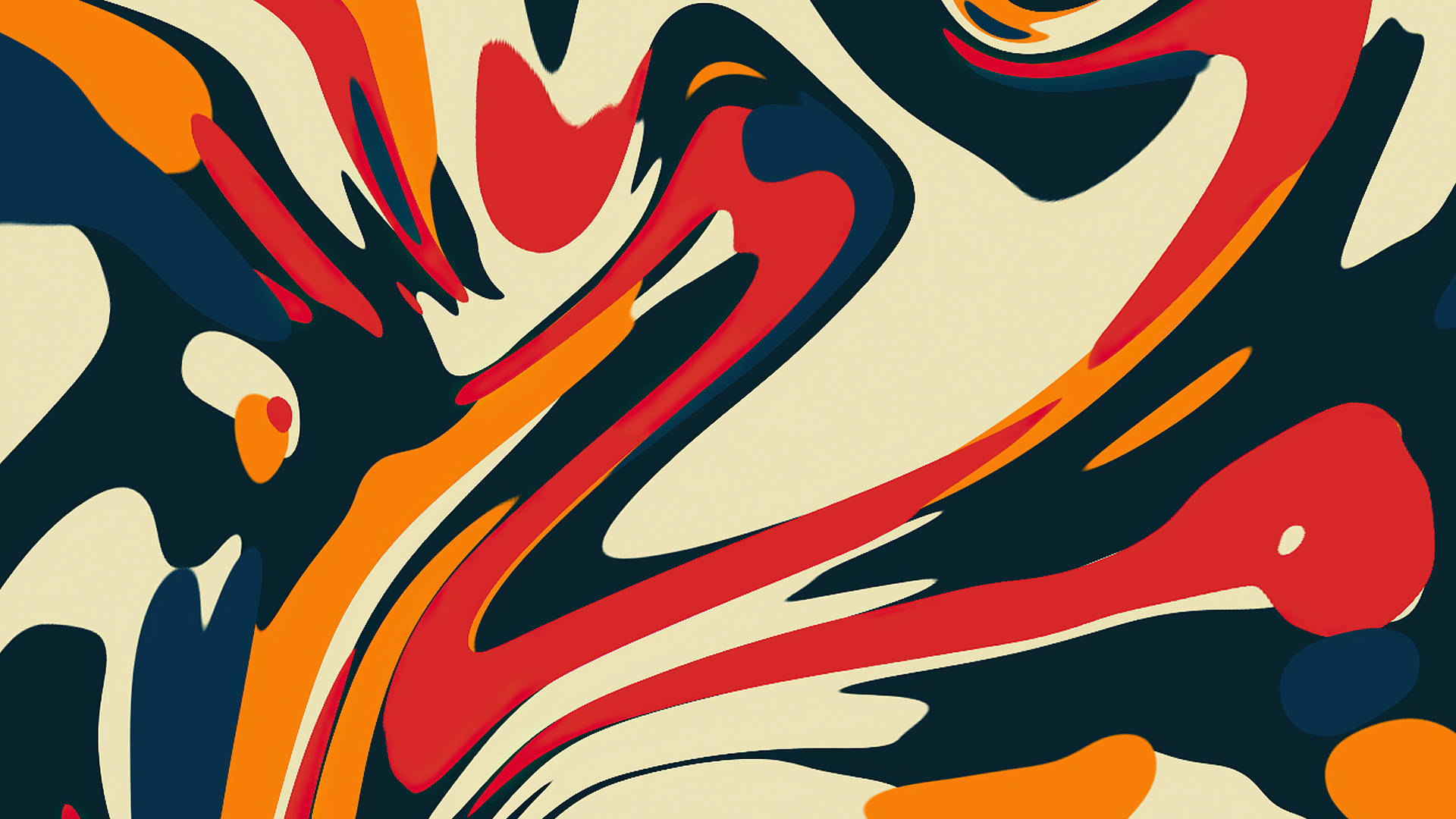 Mix Color, retro style, red orange, Full HD Desktop Wallpaper