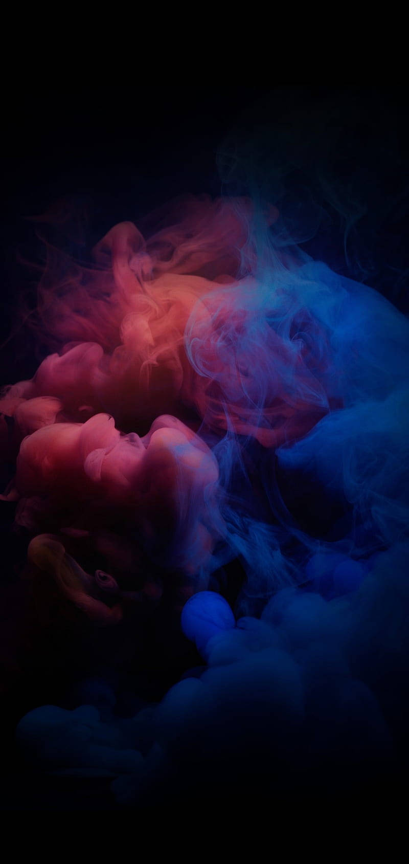 Mix Color, red and blue smoke, vibrant pink and blue ink swirls, HD Phone Wallpaper