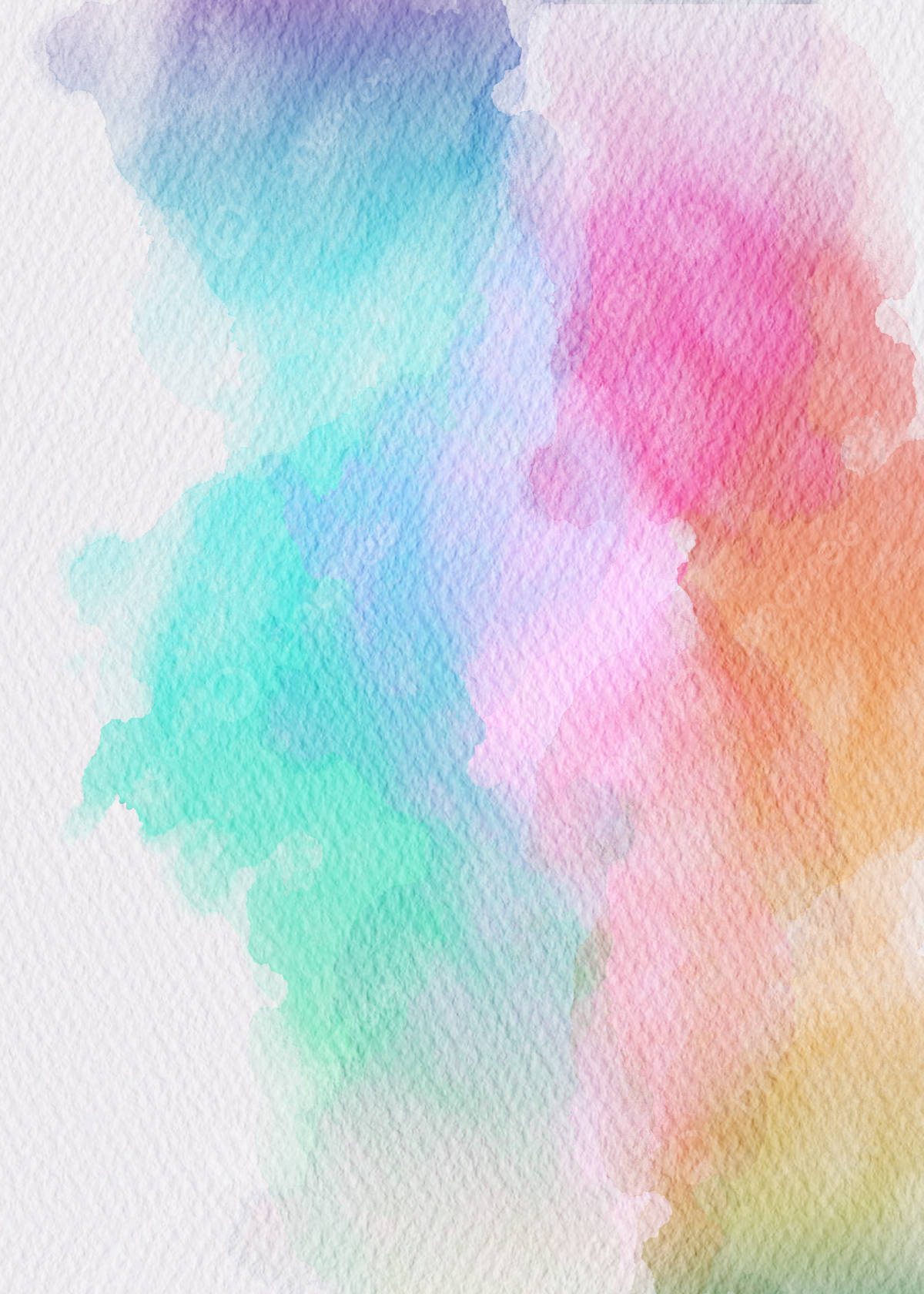 watercolor, pastel blues, pinks, HD Phone Wallpaper