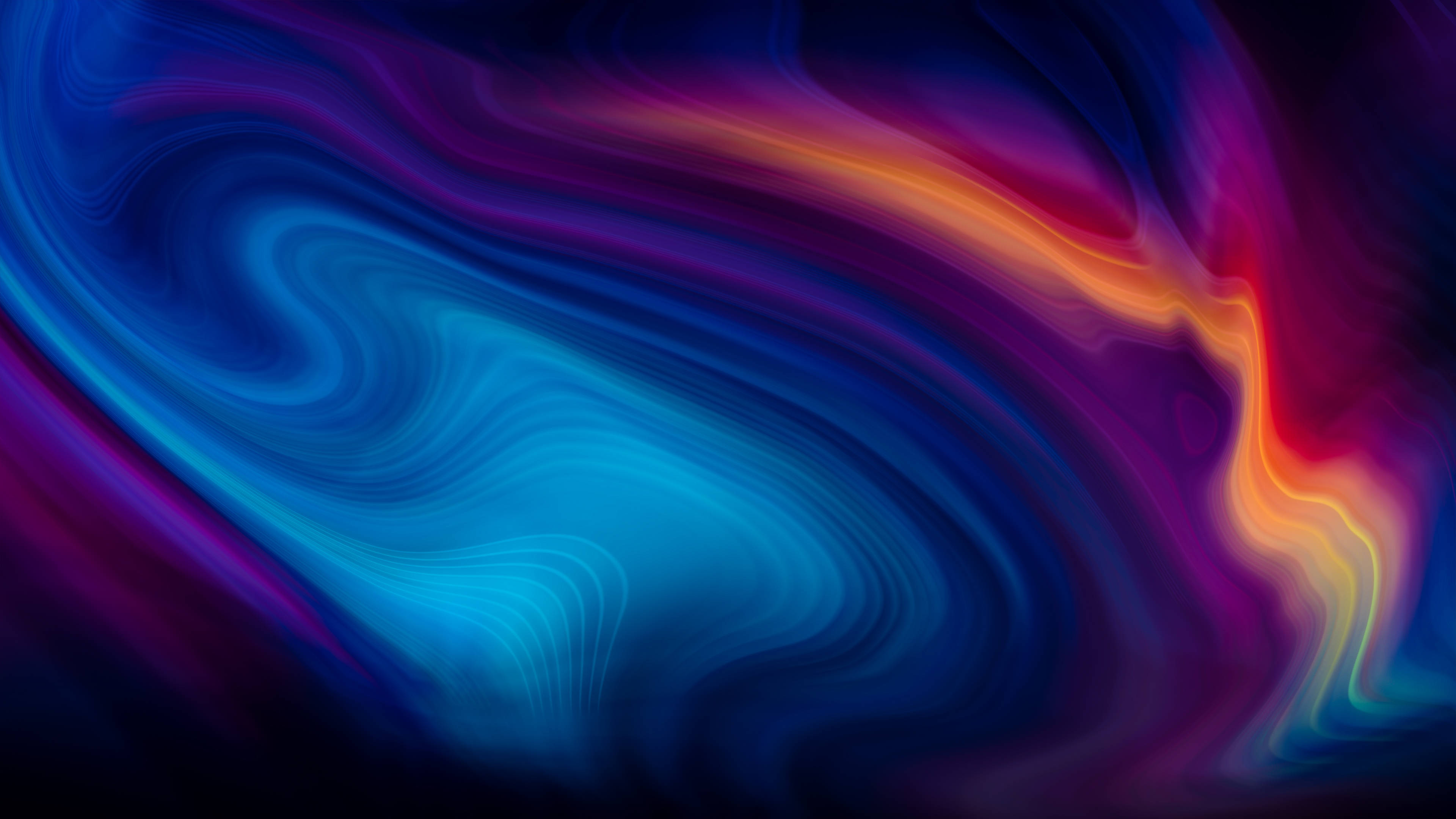 electric blue, purple, fiery orange, 4K Desktop Wallpaper