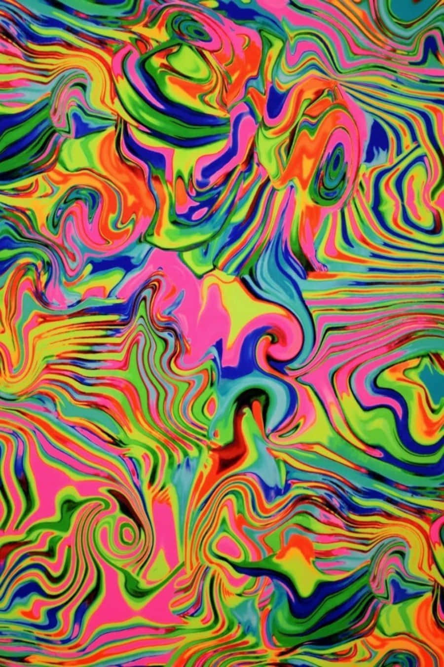 reactive, psychedelic swirls, neon colors, HD Phone Wallpaper