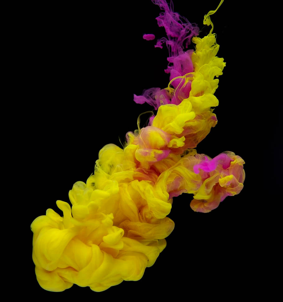 yellow, magenta, black background, SD Phone Wallpaper