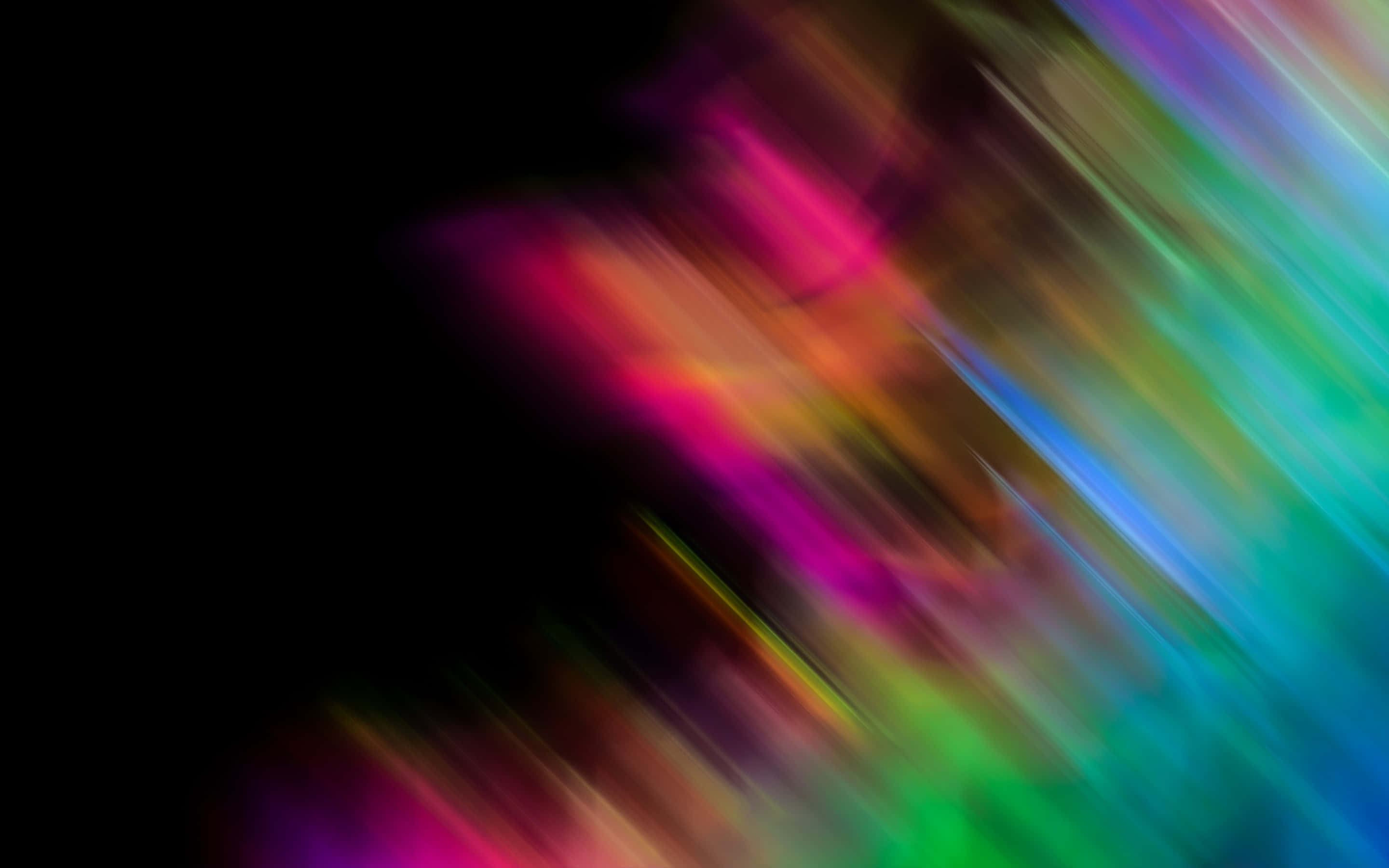 abstract color spectrum blur, rainbow colors, black background, 2K Desktop Wallpaper
