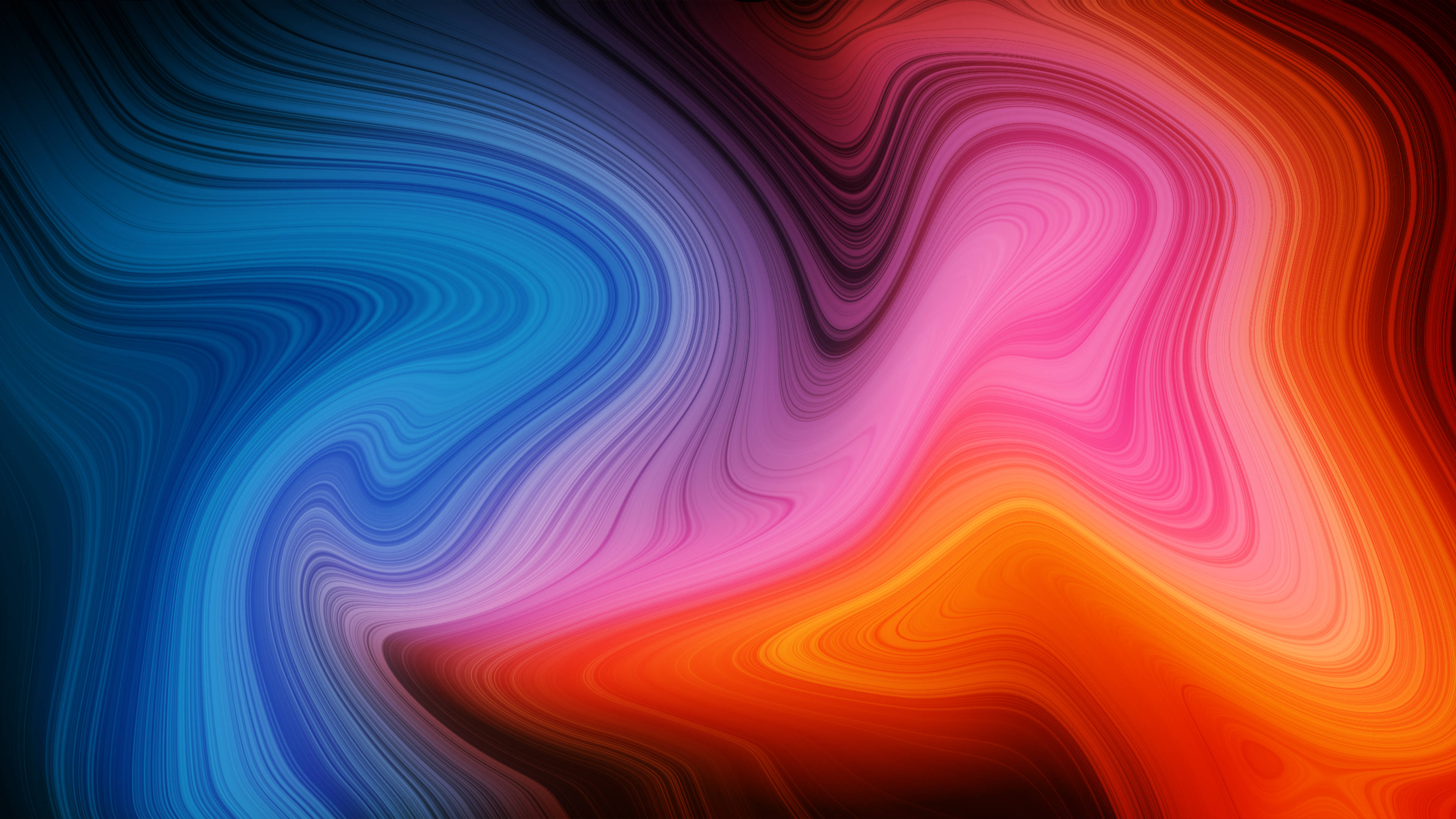 blue, orange, pink, 4K Desktop Wallpaper