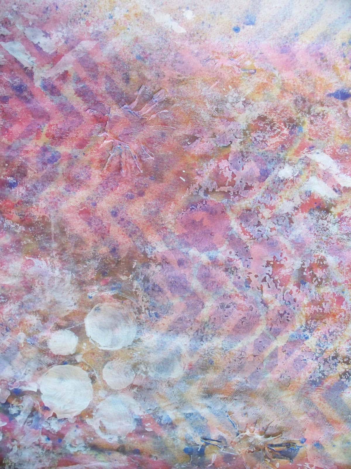 mixed media, abstract watercolor painting, swirling pinks purples and oranges, HD Phone Wallpaper