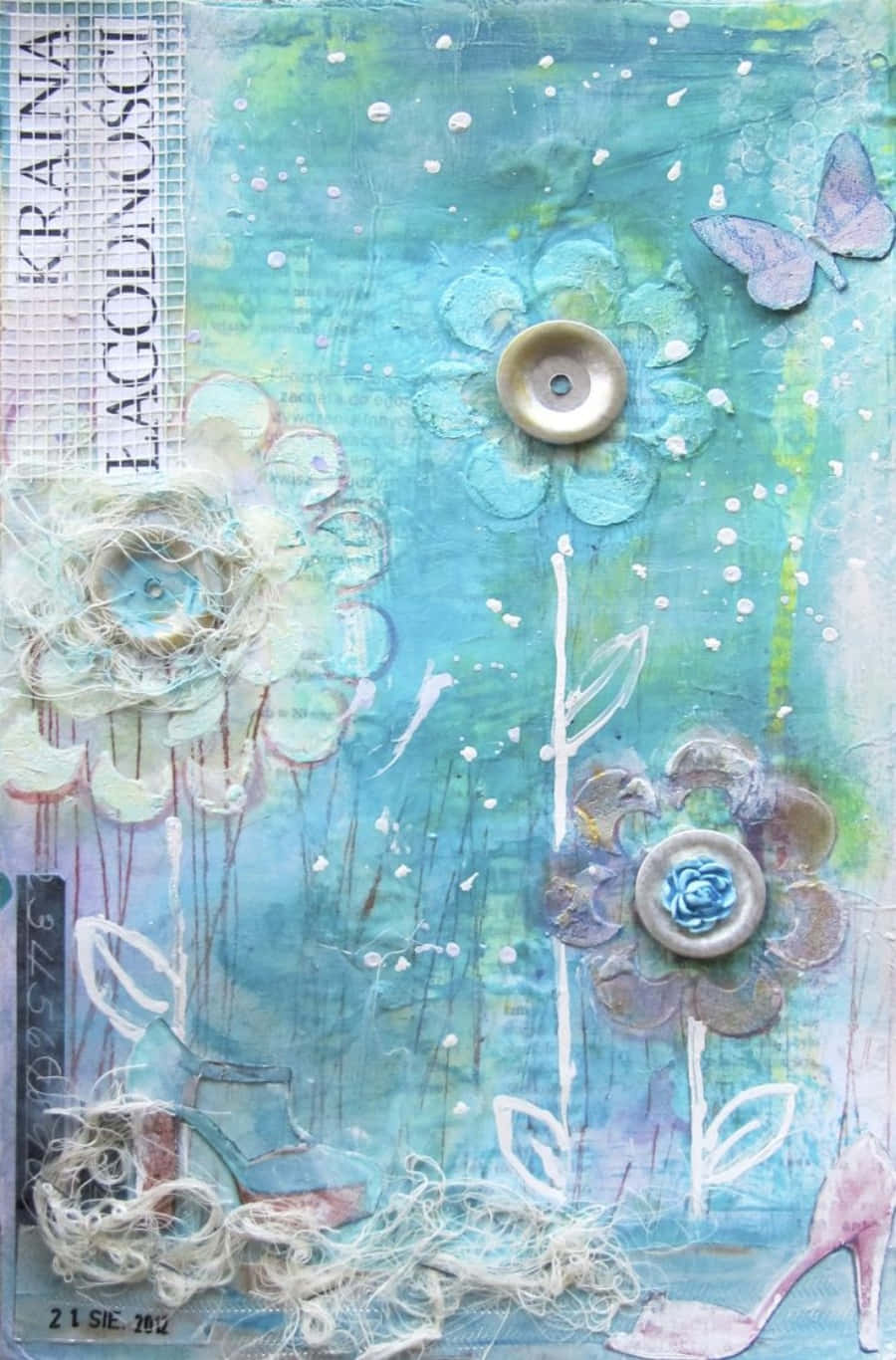 teal, lavender, buttons, HD Phone Wallpaper