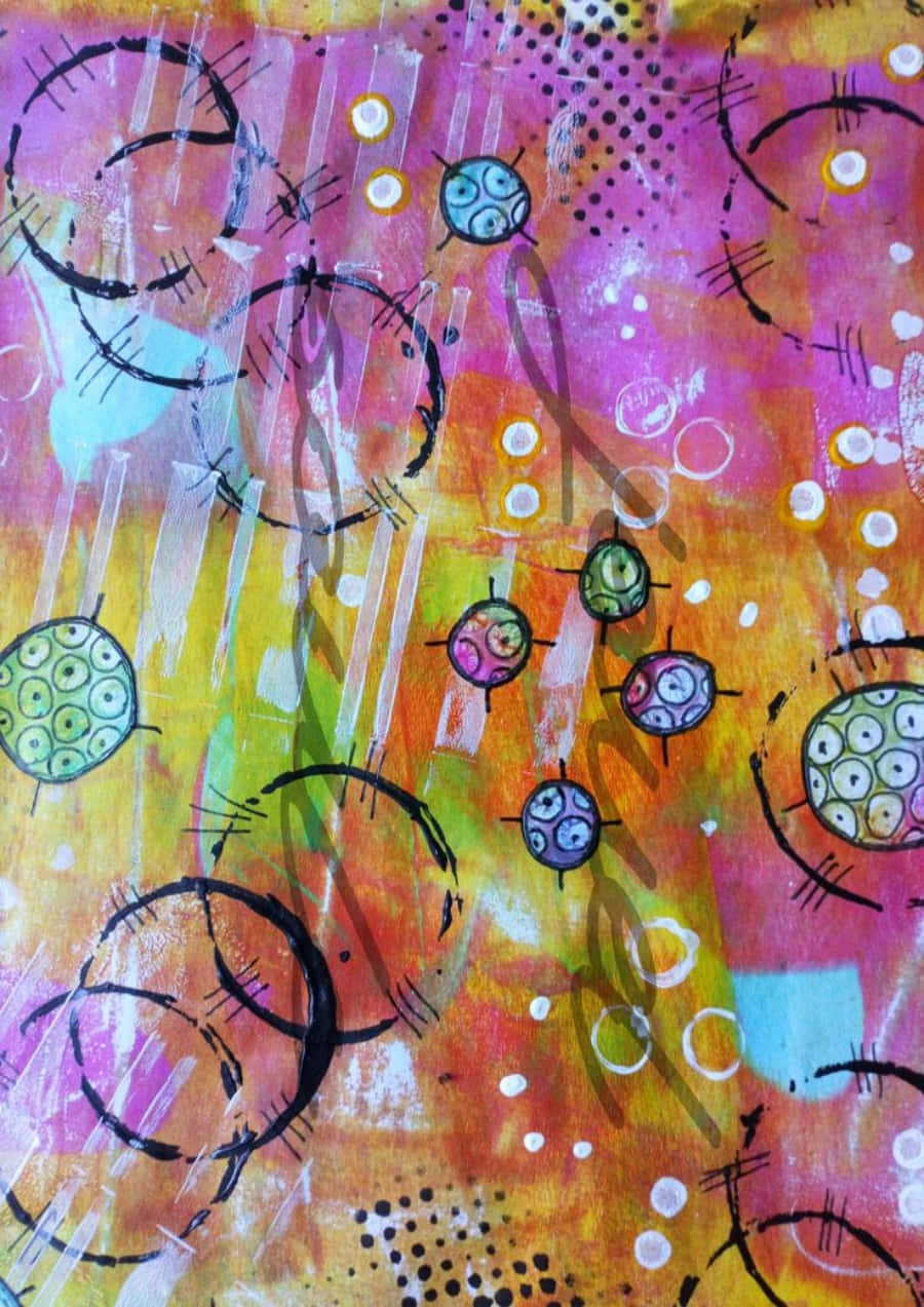 mixed media, abstract artwork, bold brushstrokes, SD Phone Wallpaper