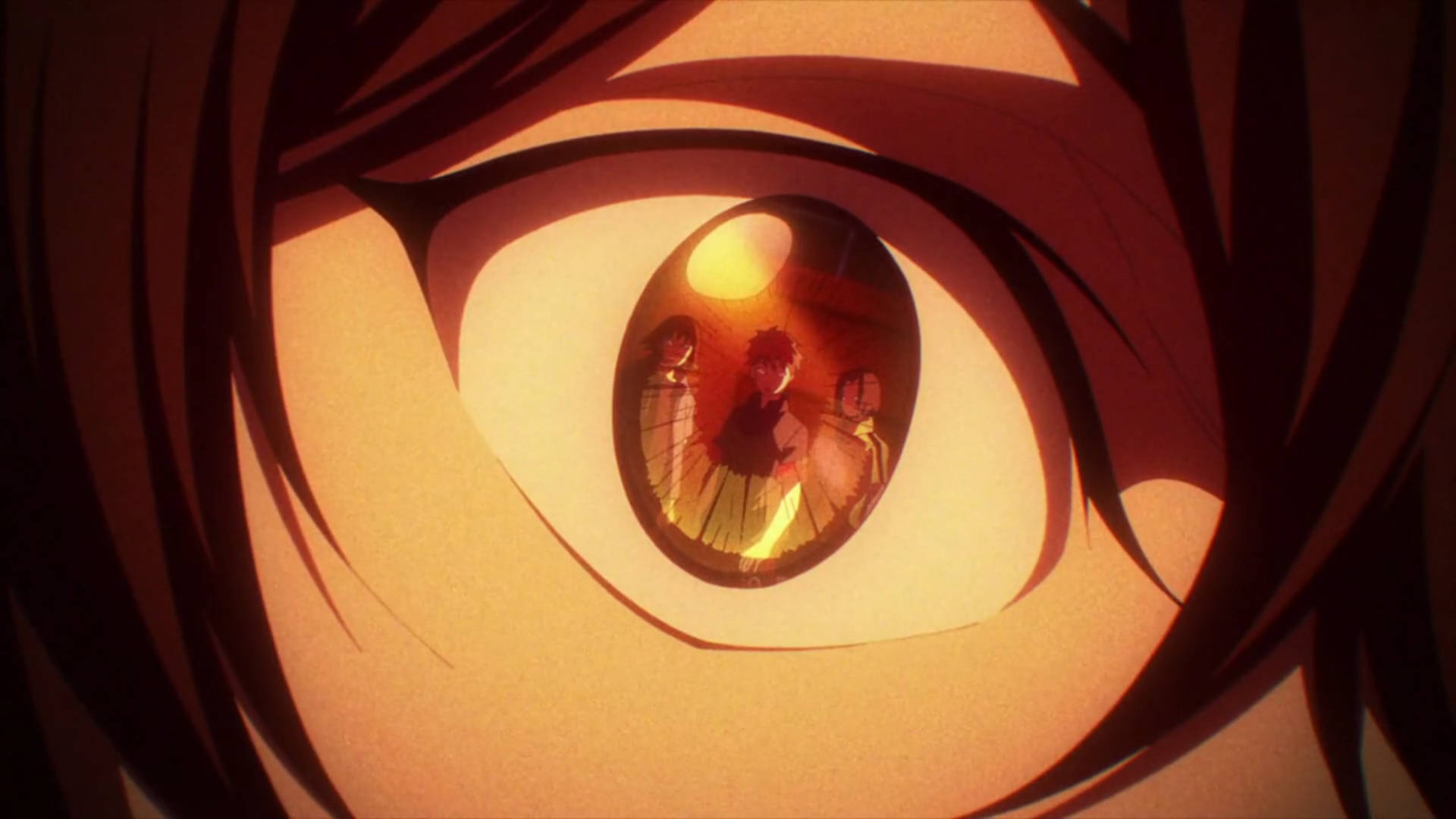 Miya Chinen, anime eye, warmly lit room, Full HD Desktop Wallpaper