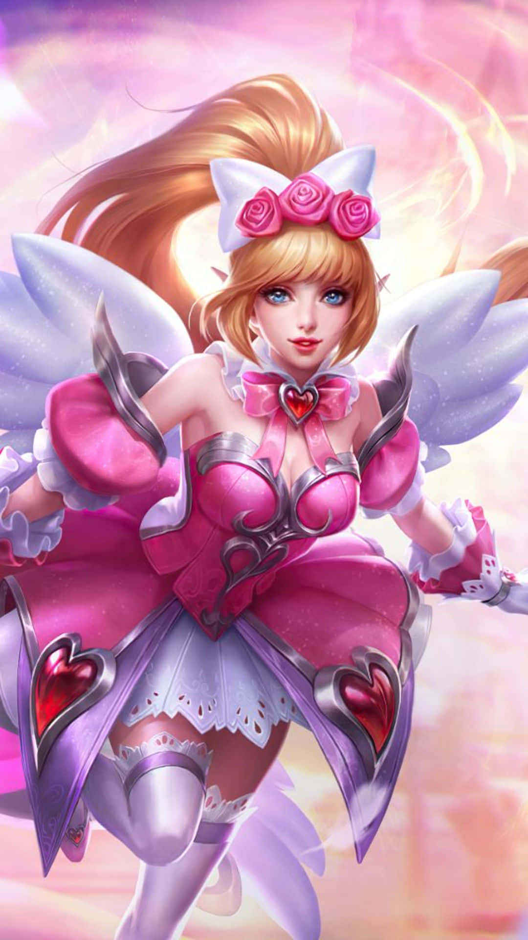 Miya Mobile Legend, anime fairy, blonde hair, Full HD Phone Wallpaper