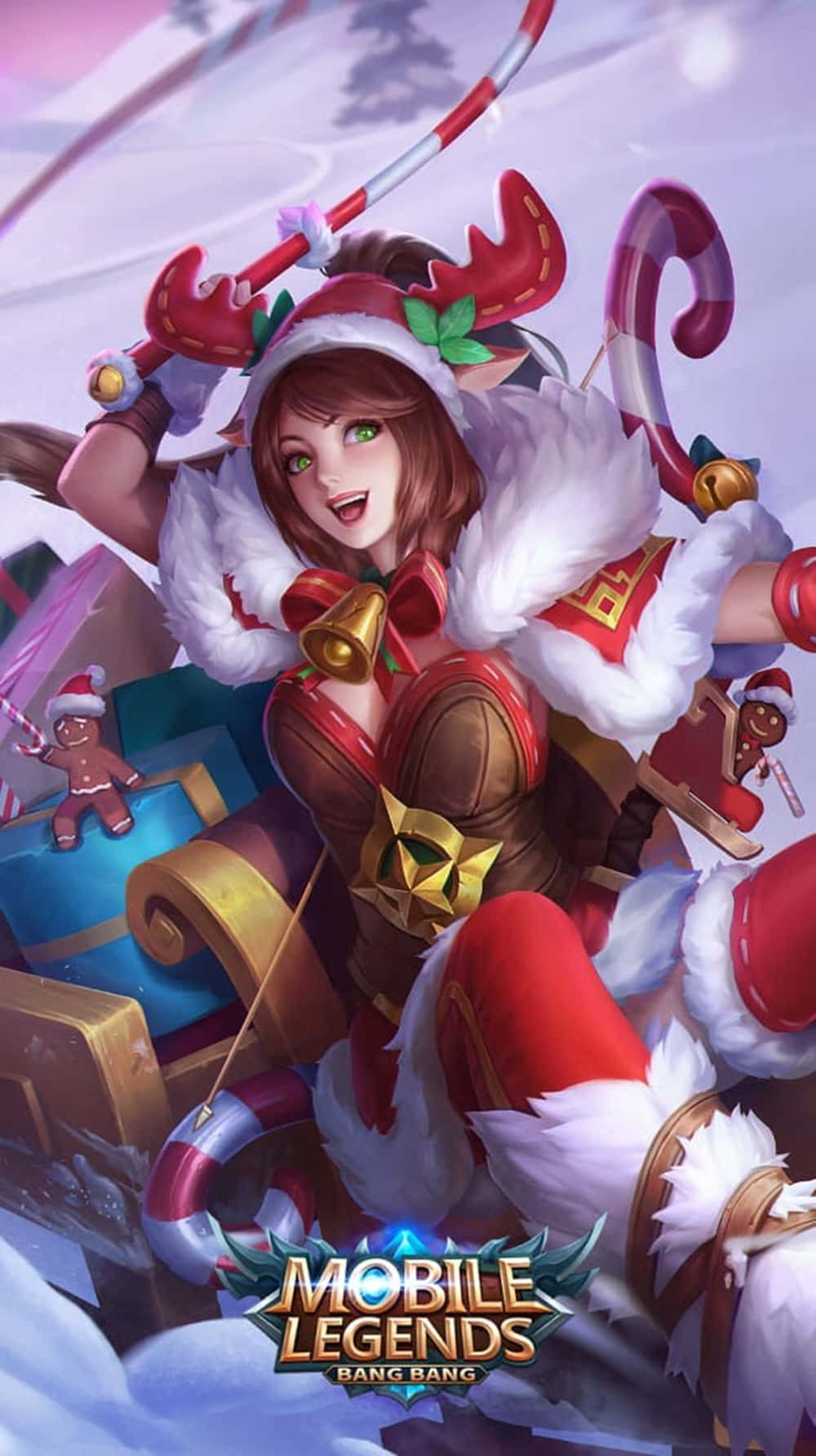 Miya Mobile Legend, Christmas Outfit, Santa-themed outfit, HD Phone Wallpaper