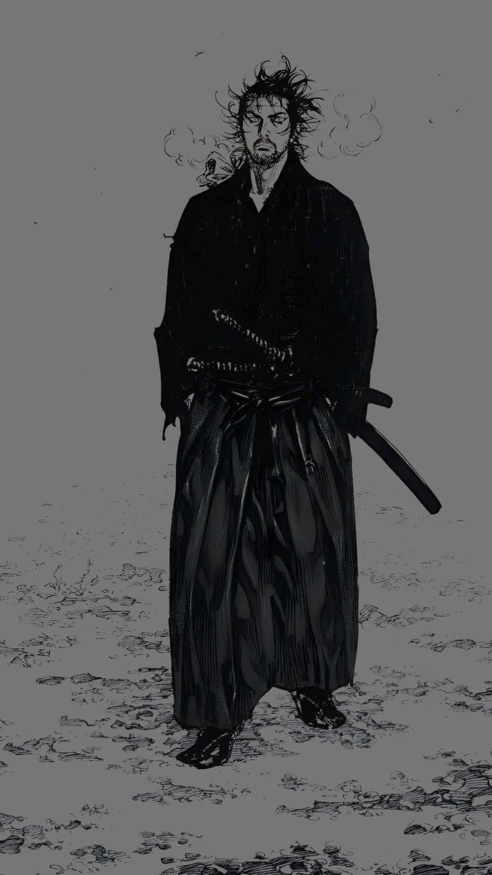 Miyamoto Musashi, anime style, samurai, HD Phone Wallpaper