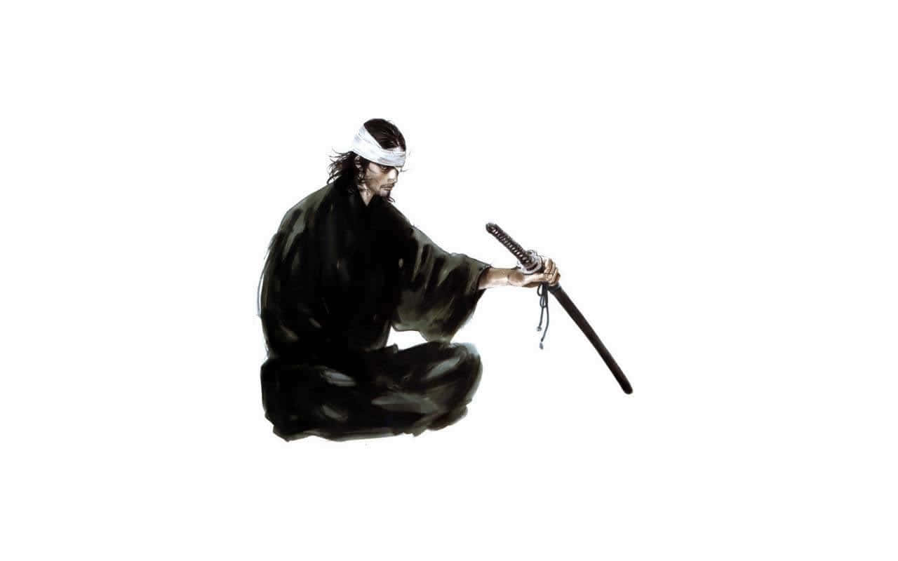 Miyamoto Musashi, katana, dark robes, HD Desktop Wallpaper