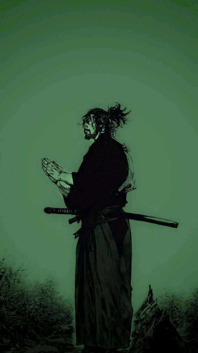 Miyamoto Musashi, samurai warrior, dark robes, SD Phone Wallpaper