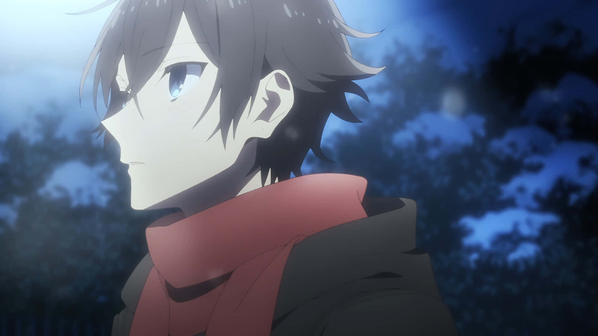 Miyamura, profile, nighttime, Full HD Desktop Wallpaper