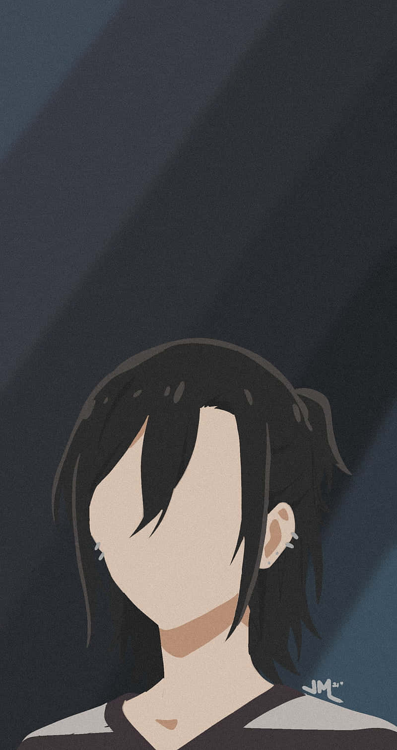 Miyamura, anime-style portrait, black hair, HD Phone Wallpaper