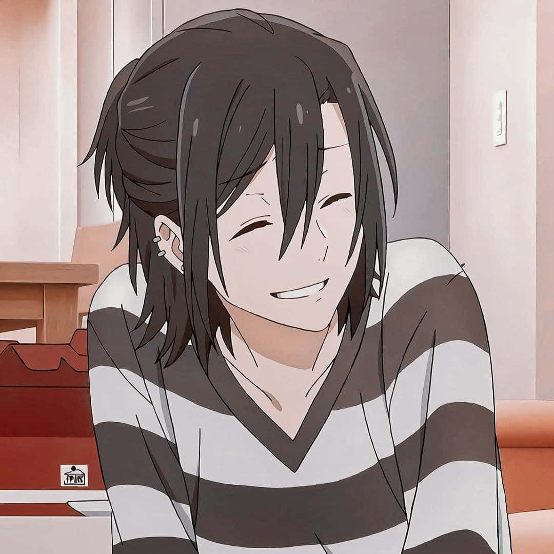 Miyamura, anime boy, dark hair, SD Desktop Wallpaper