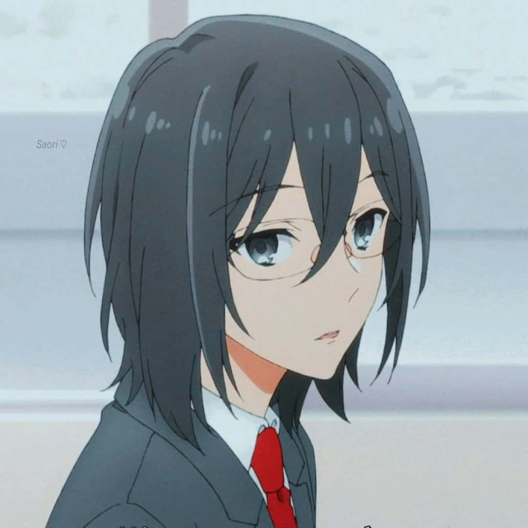 Miyamura, anime girl, dark hair, SD Desktop Wallpaper