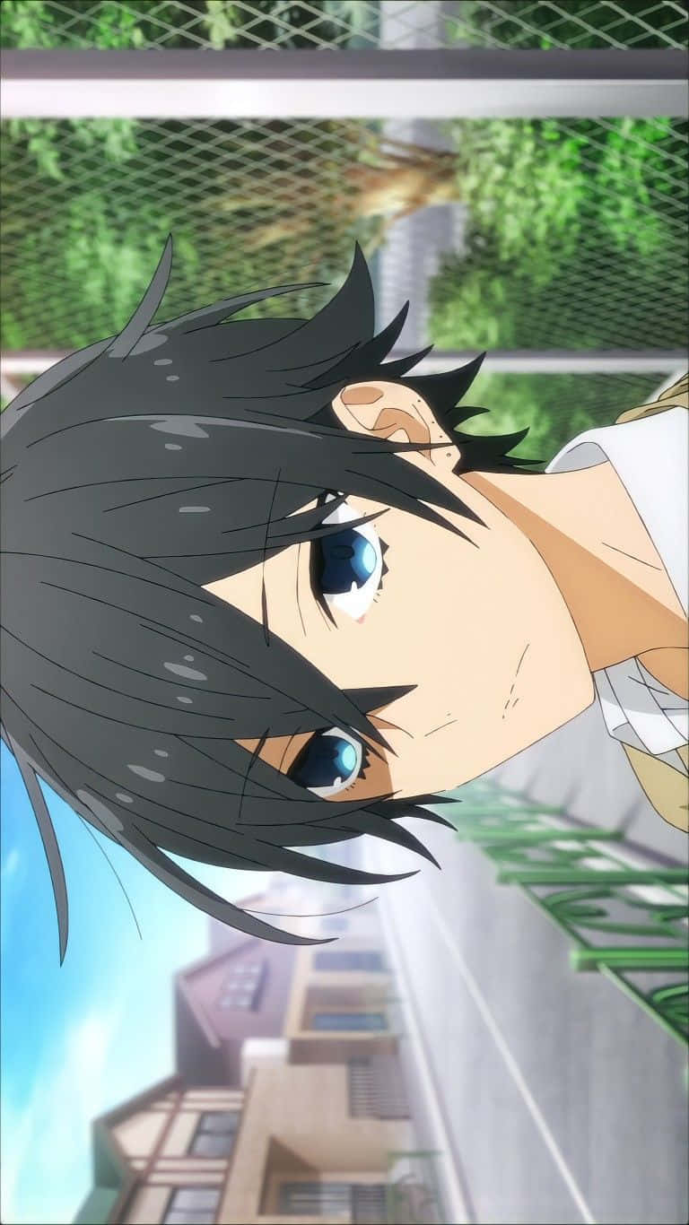 Miyamura, anime boy, wet black hair, HD Phone Wallpaper