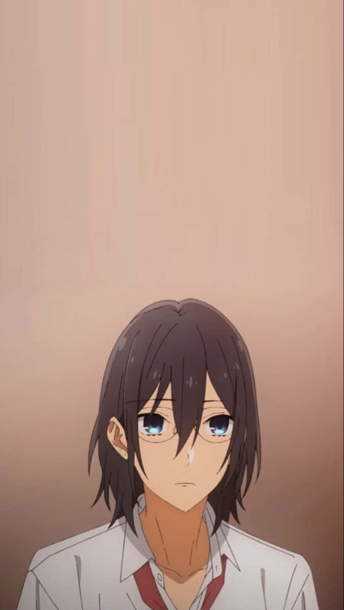 Miyamura, anime boy, blue eyes, SD Phone Wallpaper