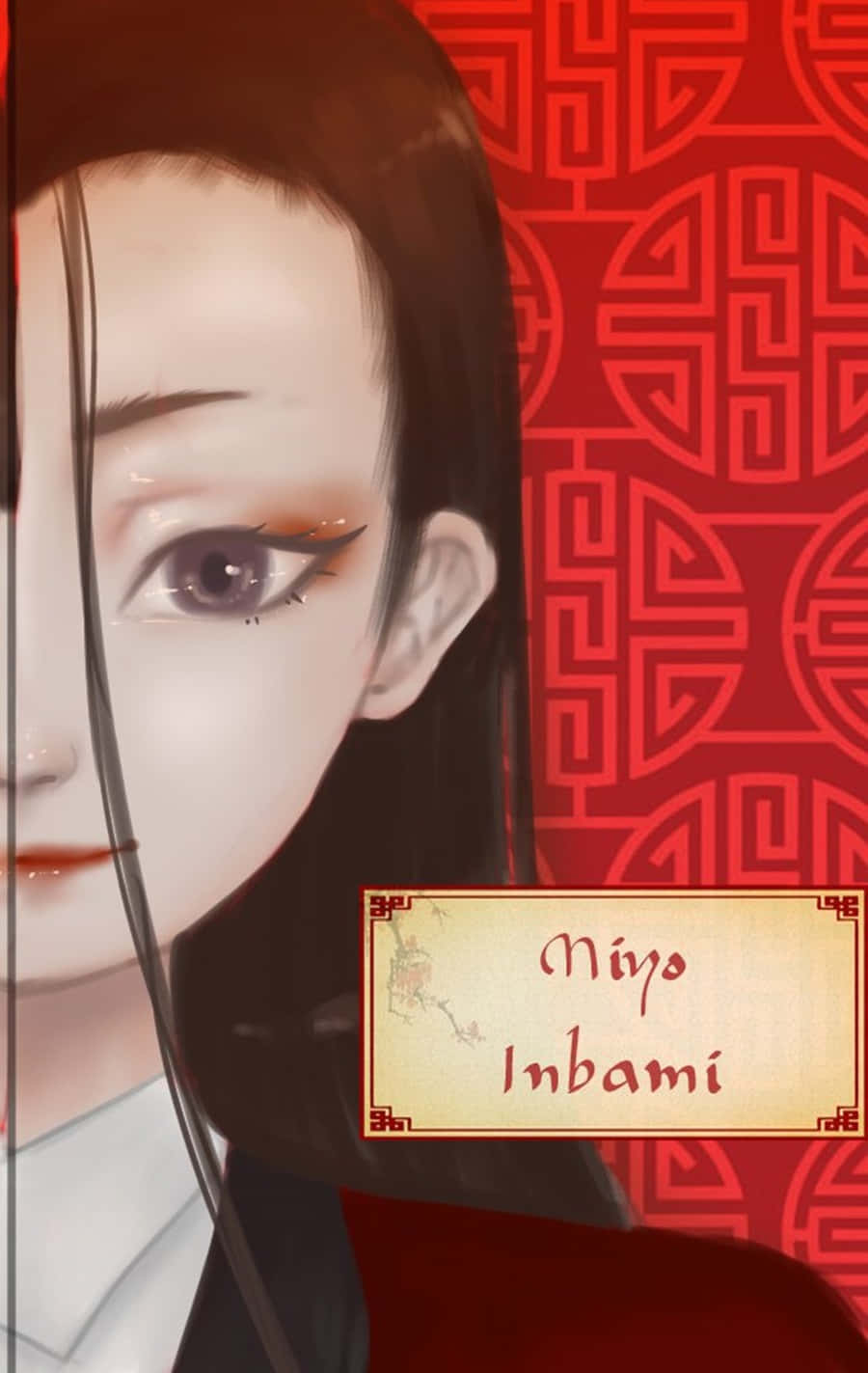 Miyo Inbami, dark hair, detailed eyes, HD Phone Wallpaper