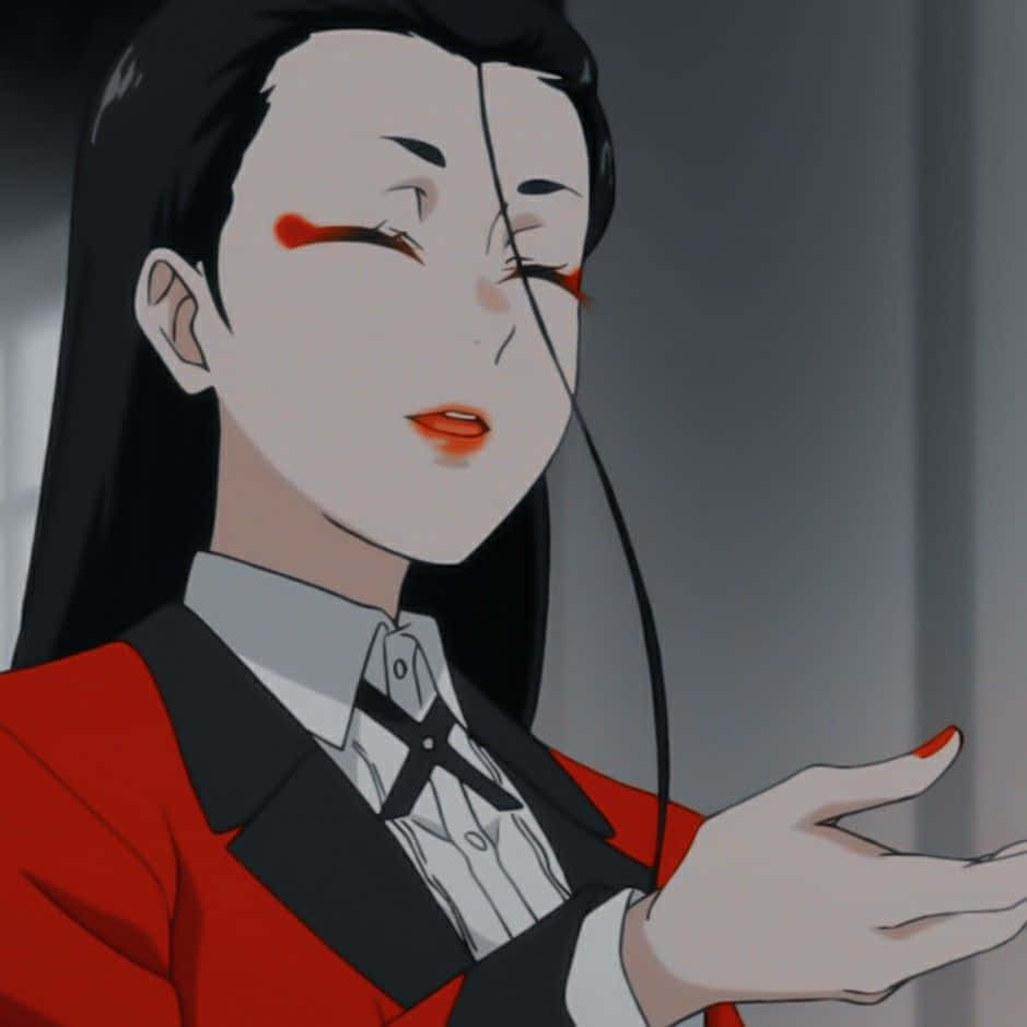 Miyo Inbami, long black hair, red eye markings, SD Desktop Wallpaper