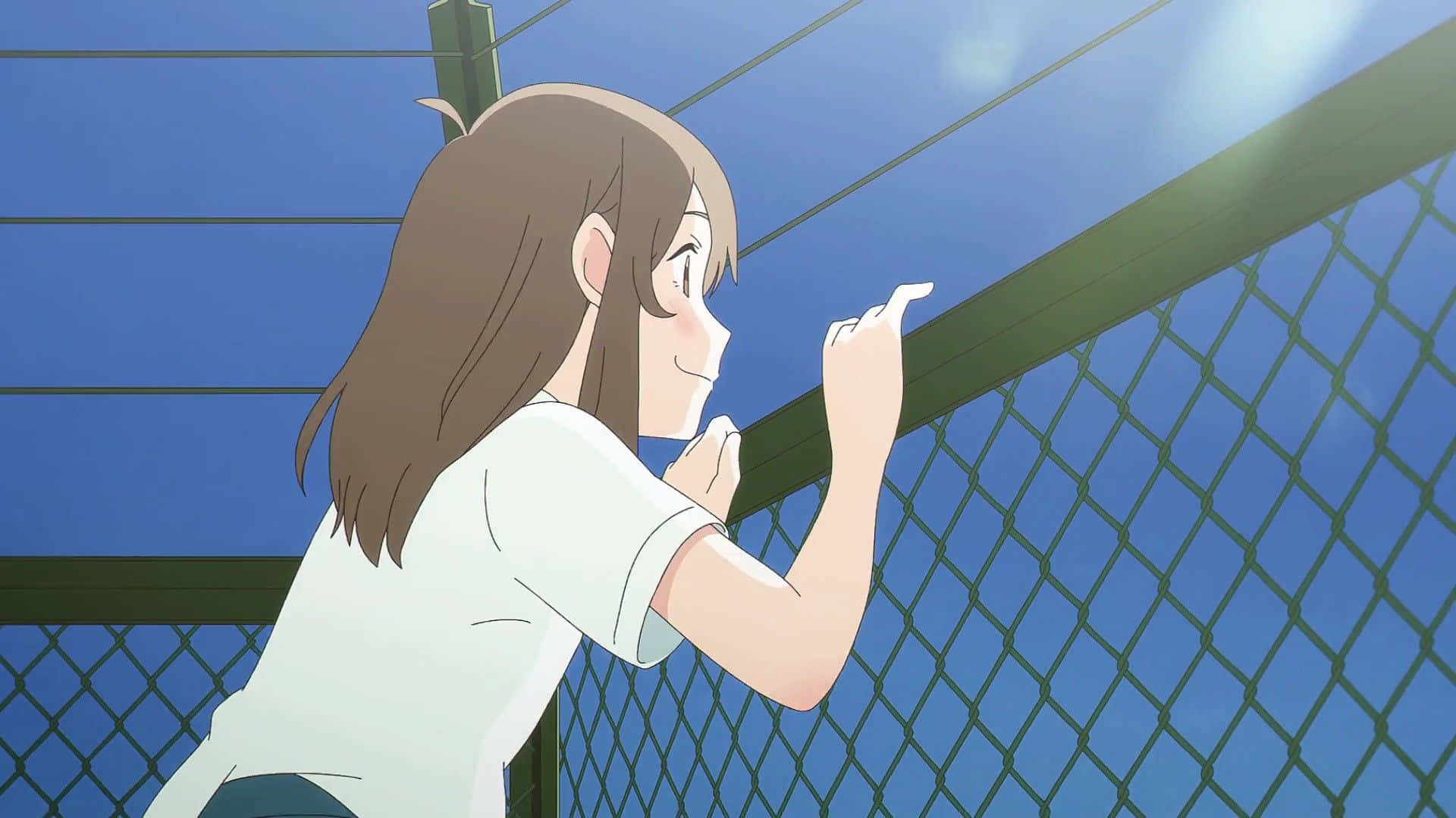 Miyo Sasaki, anime character, brown hair, Full HD Desktop Wallpaper