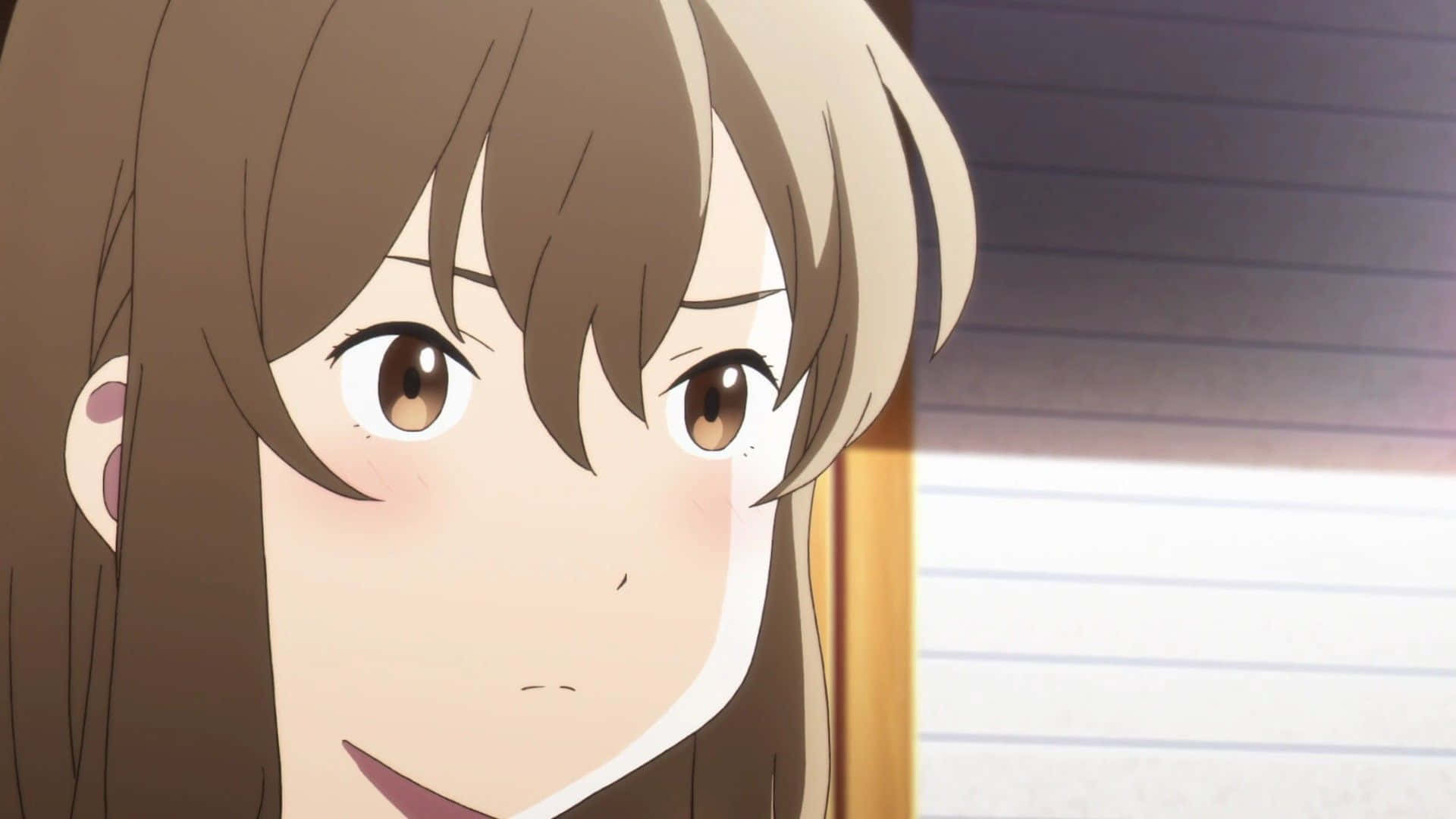 Miyo Sasaki, brown hair, warm eyes, Full HD Desktop Wallpaper