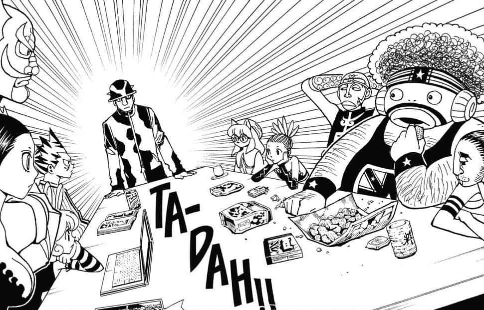 Mizaistom Nana, black and white manga panel, quirky characters, SD Desktop Wallpaper
