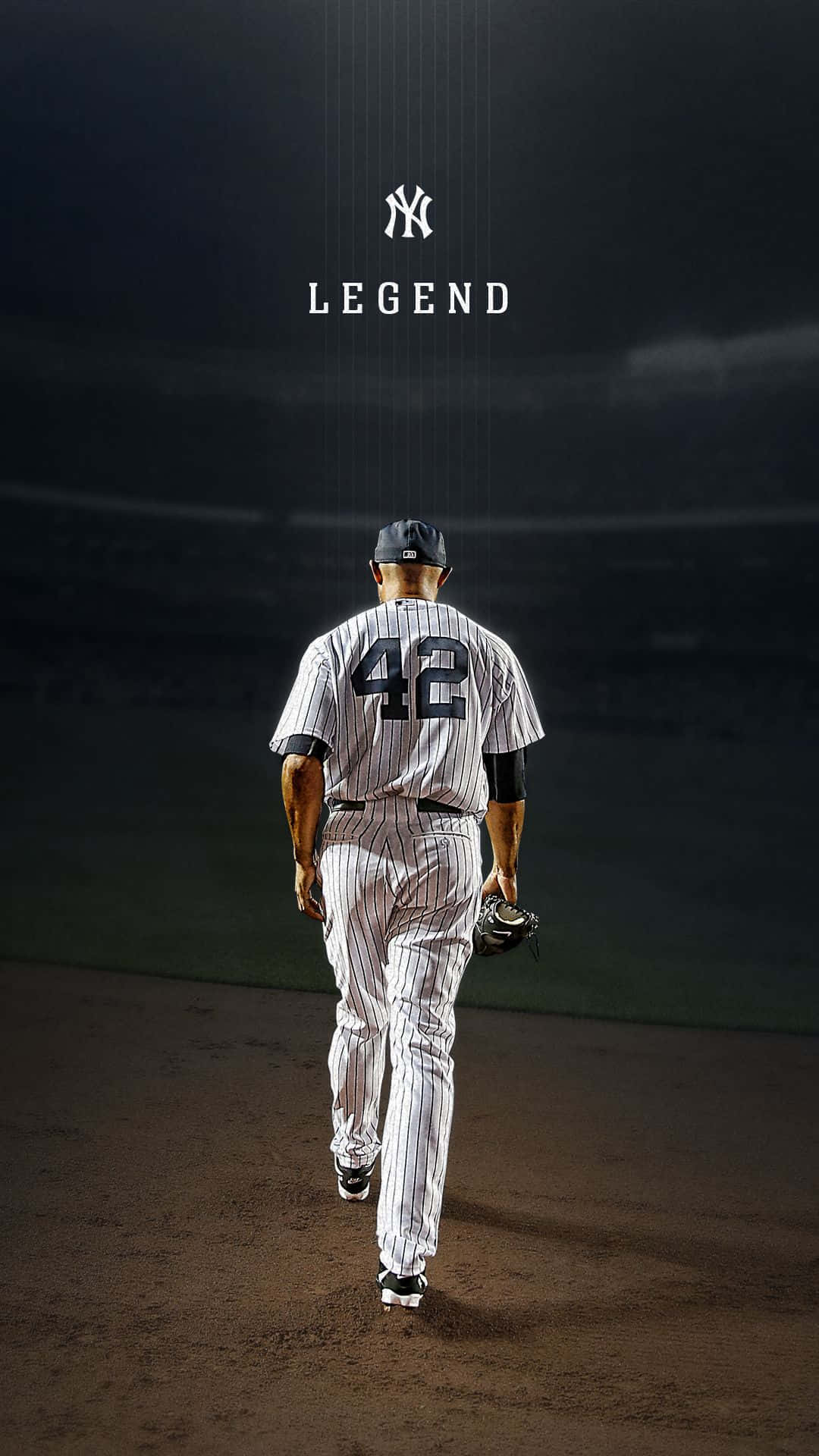 MLB Baseball League, pinstripe uniform, dimly lit field, Full HD Phone Wallpaper