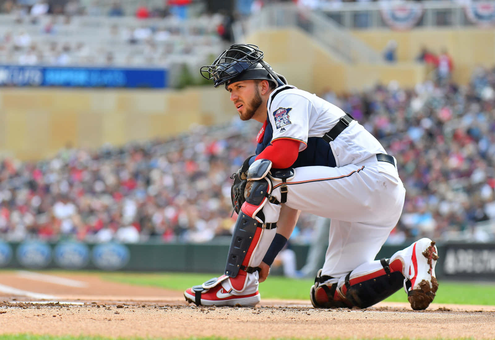 MLB Players, baseball catcher, full gear, HD Desktop Wallpaper