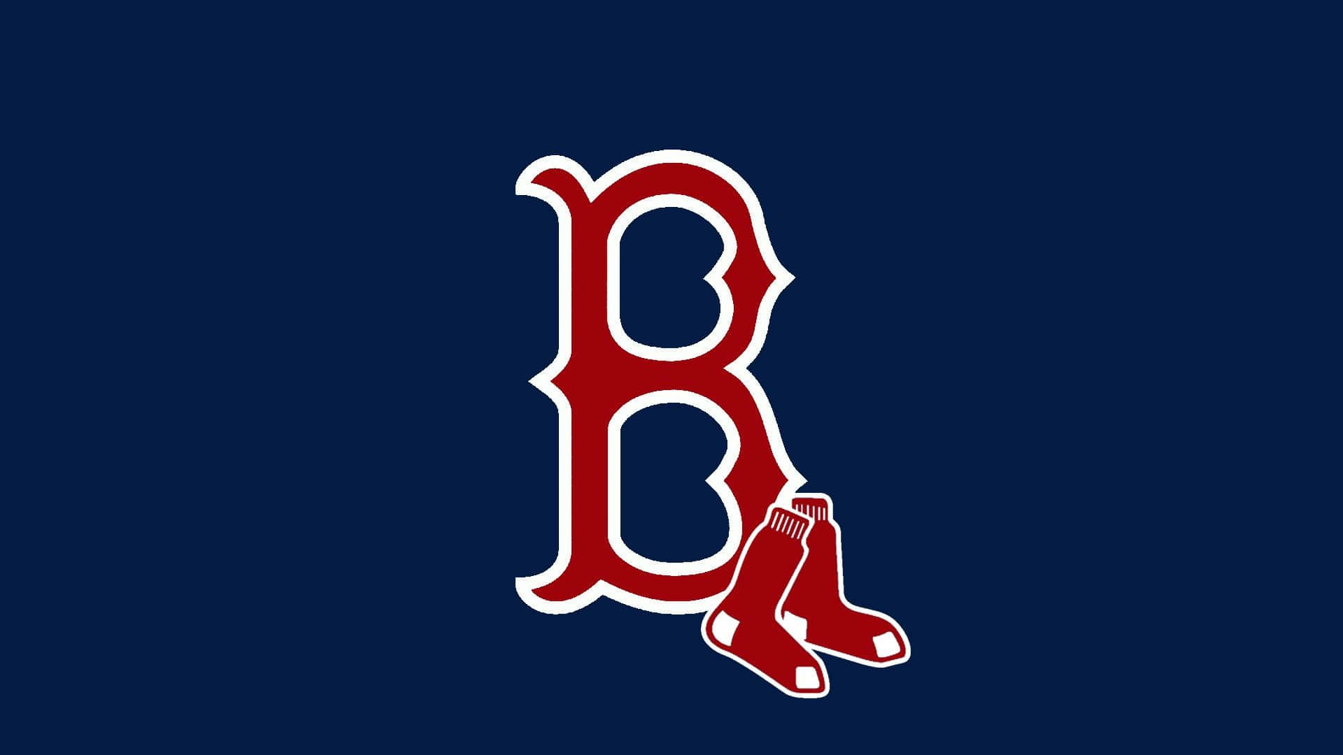MLB Teams, red stylized B, white outline, Full HD Desktop Wallpaper