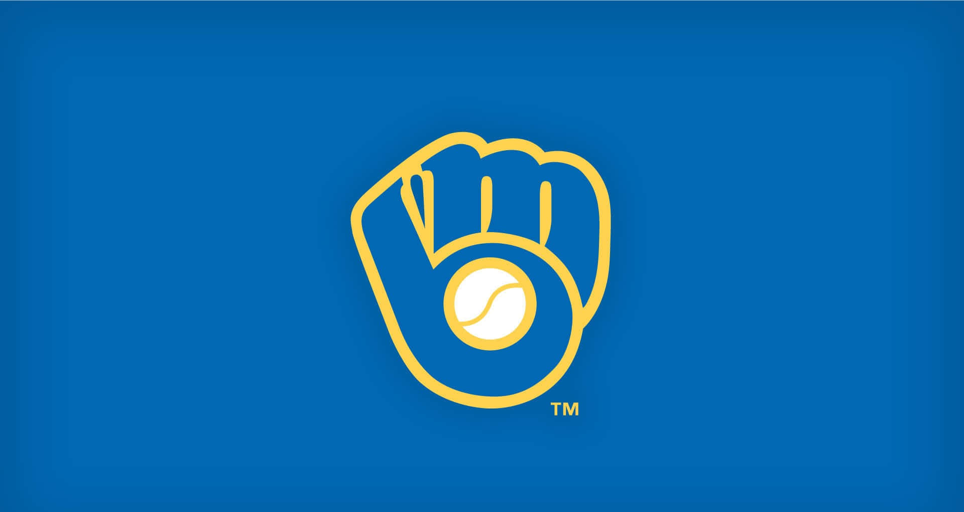 MLB Teams, yellow baseball glove logo, white baseball, Full HD Desktop Wallpaper
